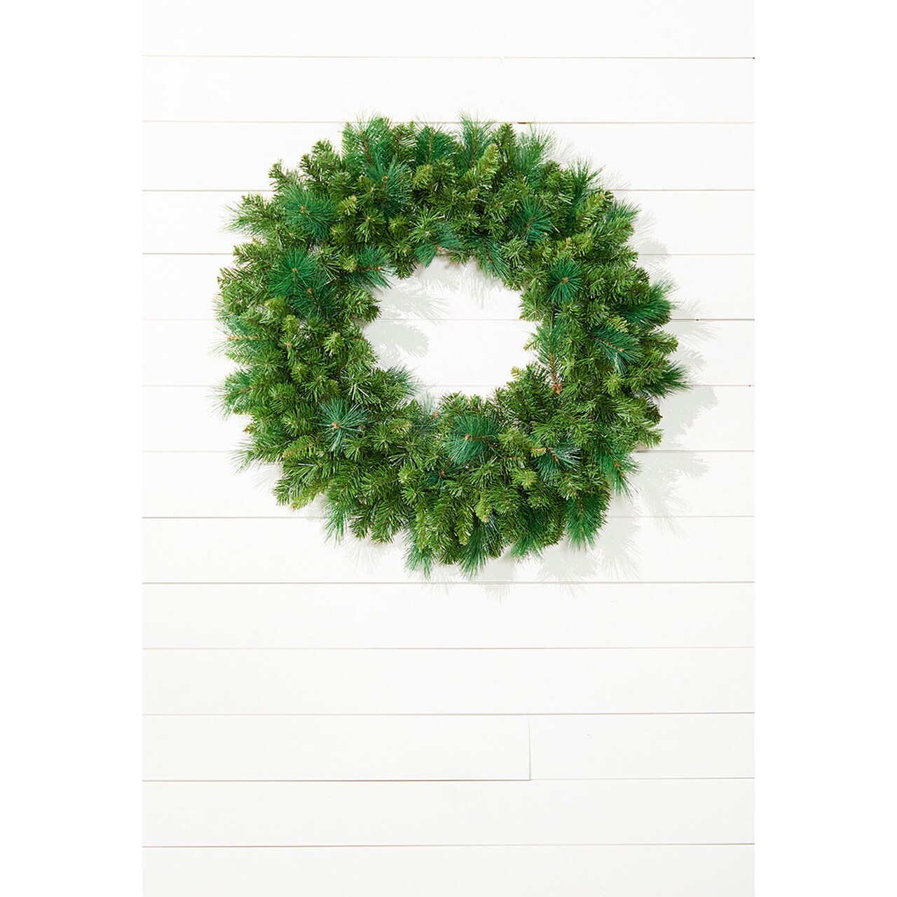 30" Montana Pine Wreath Rustic Evergreen Door Decor with Natural Pinecones